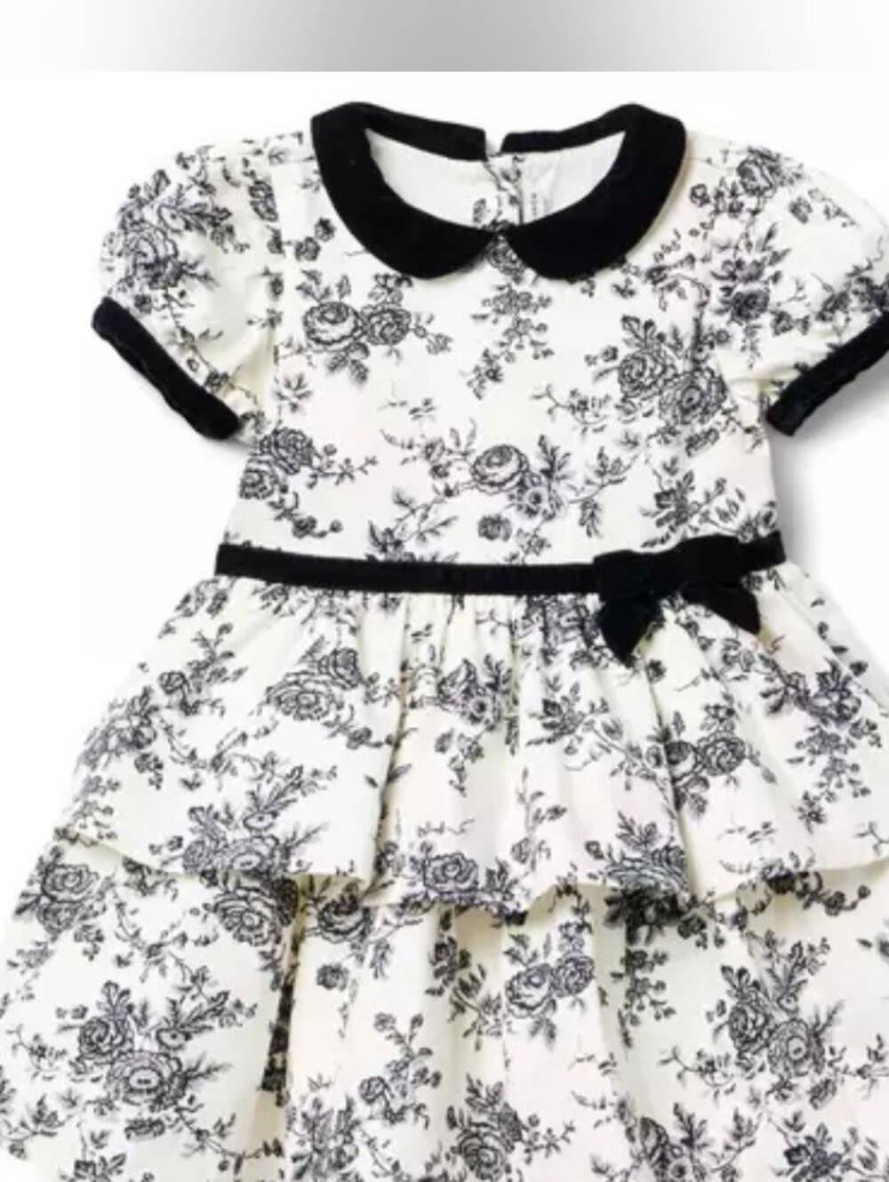 Janie and Jack Girl's Floral Toile Tiered Dress.Size 10
